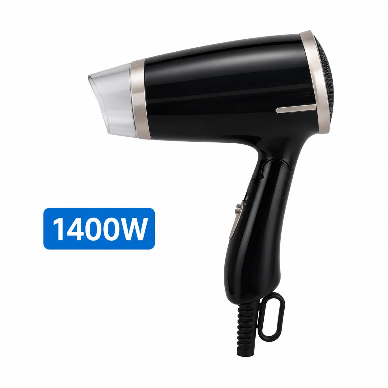 Extrahouse-1400W Opvouwbare Haardroger met DC-motor, 2 snelheden, 2 temperatuurstanden en opvouwbare handgreep, compact voor thuis en op reis