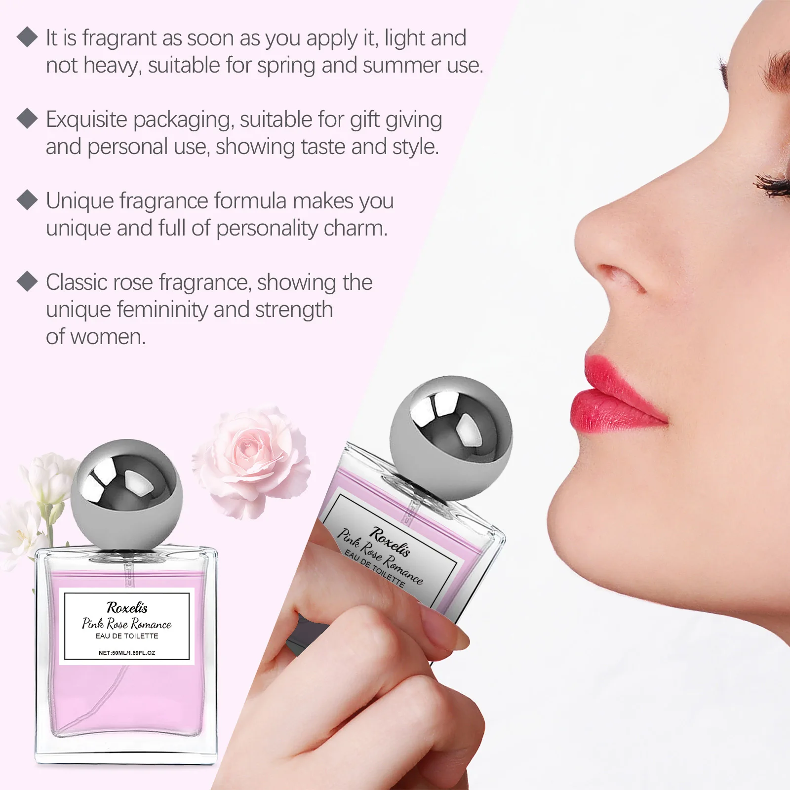 Eau de toilette voor dames bloemige parfum met rozengeur spray_voghion.com