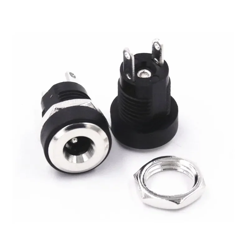 10 sztuk 3A 12v dla zasilacza DC gniazdo typu jack żeńskie złącze do montażu panelowego 3.5mm 1.35mm 2 typy terminali 3.5*1.35 — zdjęcie 2