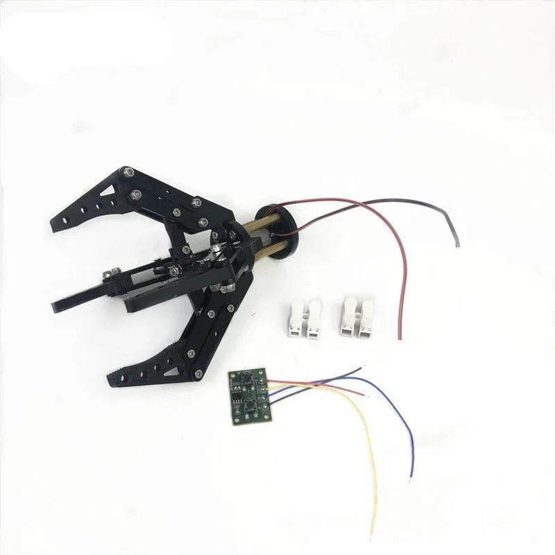 Mechaniczny zacisk ramienia robota z nadrukiem 3D i 4 palcami N20 Zacisk silnika Akrylowy chwytak robota do zestawu DIY z pazurem robota dronowego — zdjęcie 2