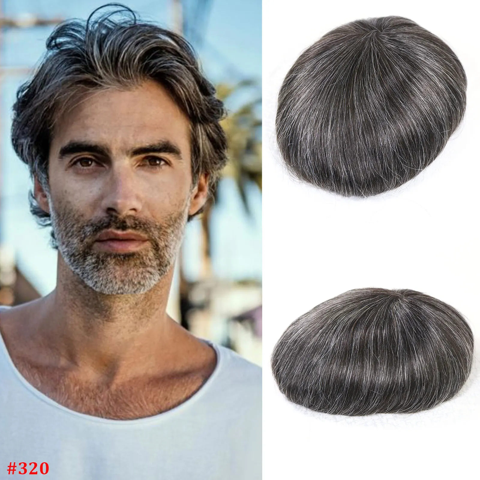 Ash Blonde Men's Toupee Hair System