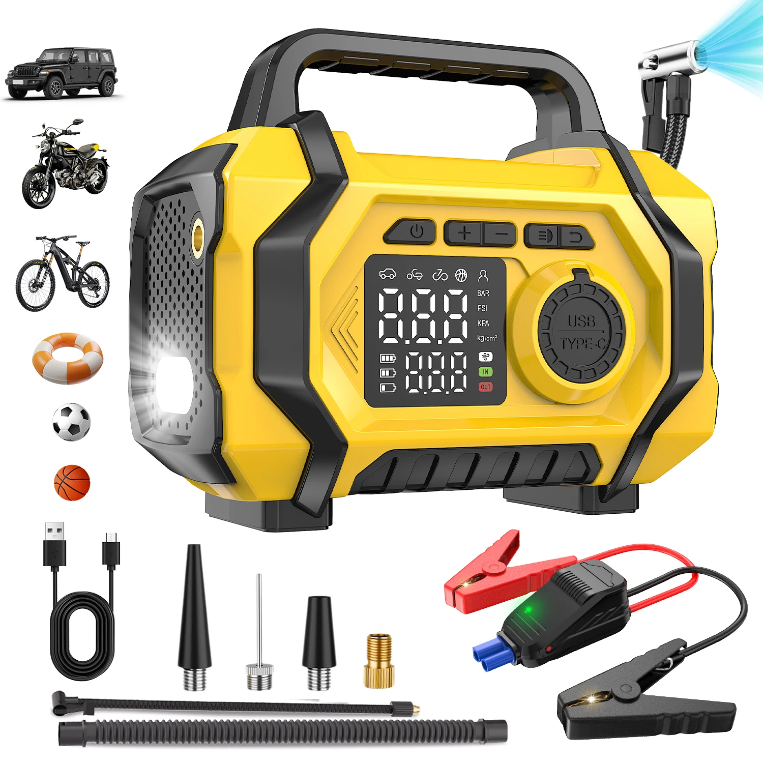 auxiliar-de-partida-veicular-12v-com-compressor-de-ar-150psi-portatil-4-em-1-para-carro-moto-power-bank-lanterna-led