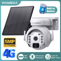 INQMEGA 5MP 4G SIM Solar Camera Outdoor Waterproof Human Detection WIFI Wireless PTZ Security IP Camera Mini with Two Way Audio