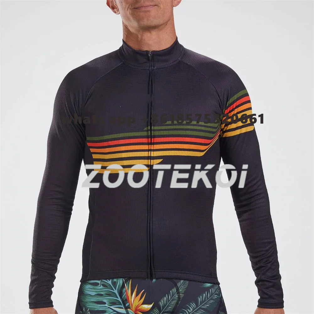 

Zootekoi Thin Long Sleeve Jacket Spring Men's Cycling Clothing Ropa Ciclismo Outdoor Riding Team Bicycle MTB Breathable Fit Coat