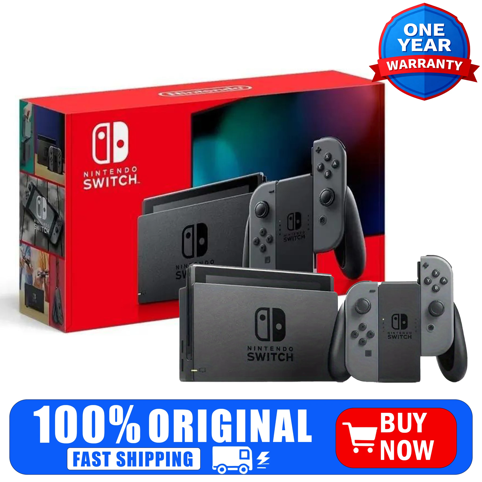 

Консоль Nintendo Switch 32 ГБ с серыми джой-конами