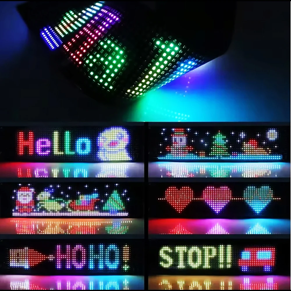 نافذة السيارة الخلفية RGB كامل اللون عين الشيطان USB مثبتة على السيارة لتقوم بها بنفسك LED شاشة لينة مرنة عالية الوضوح مقاوم للماء 2812 5 فولت LED