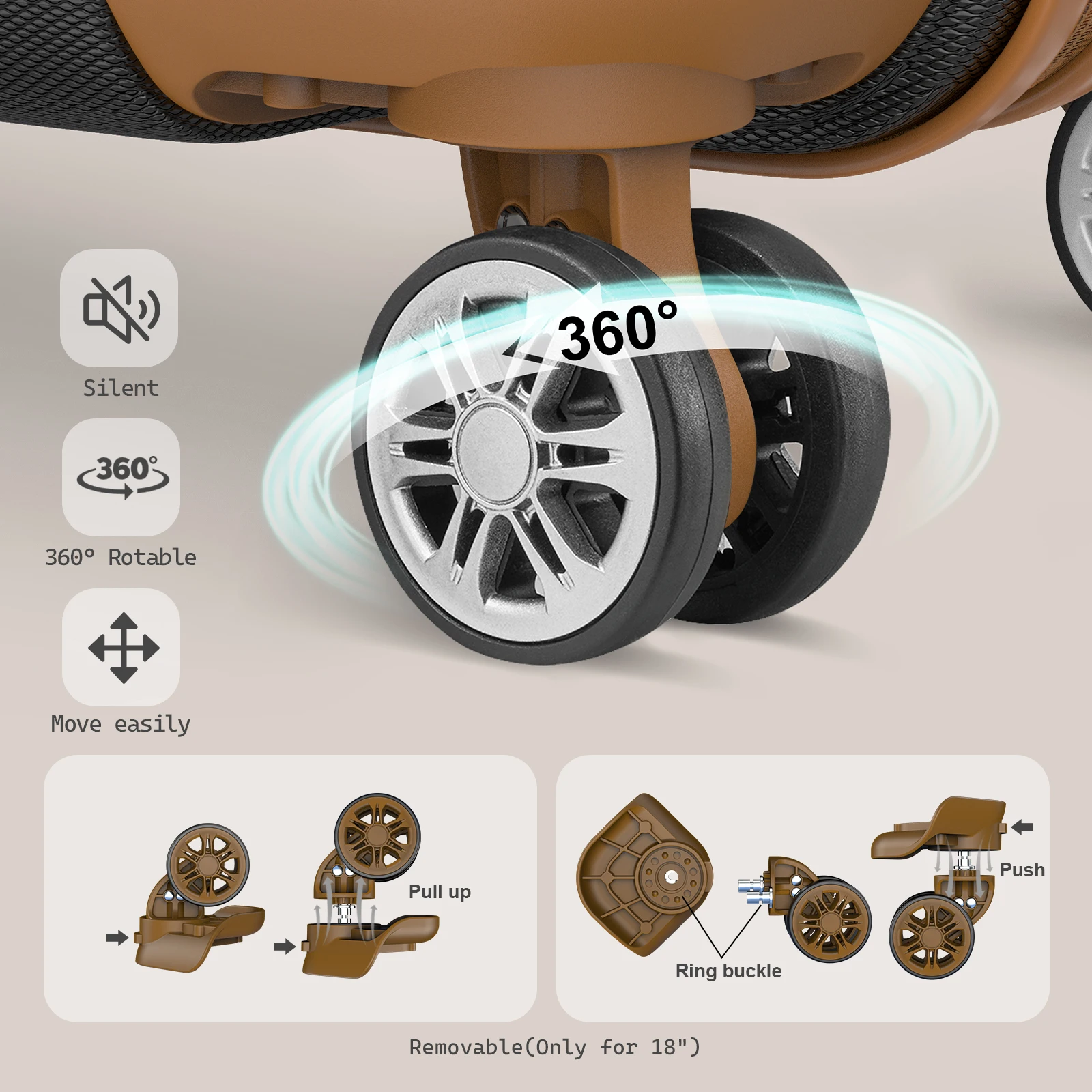 حقيبة أمتعة Melalenia، حقيبة ABS ذات هيكل صلب مع قفل TSA مع عجلة دوارة، أمتعة متوسطة الحجم خفيفة الوزن للسفر #5