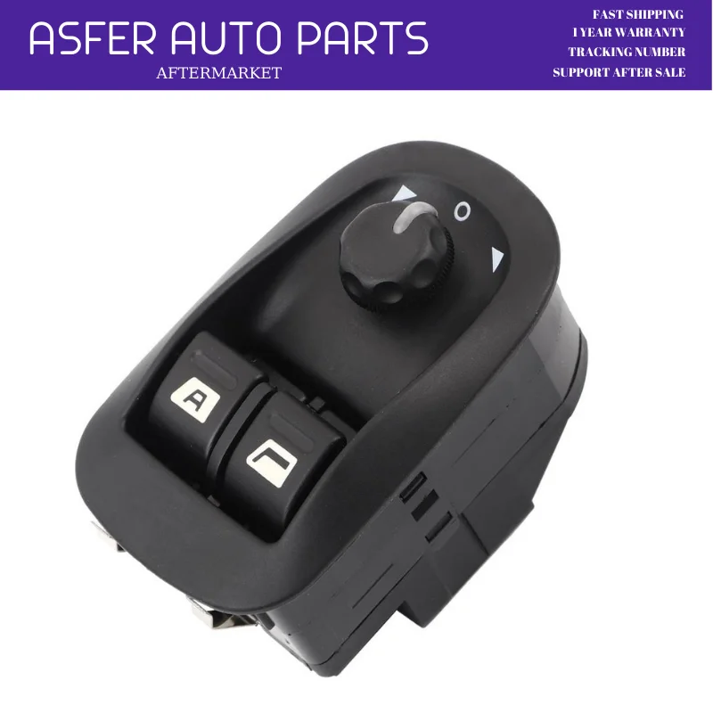 Power Window Switch Main Button Control Mirror Switch Left For Peugeot 206 98-07 Partner Mirror Adjustable Oem 6554.WA