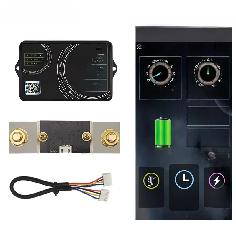 KL140F 0-120V 0-400A Monitor baterii Bluetooth Tester baterii Napięcie prądu VA Miernik baterii Miernik Coulomba Wskaźnik pojemności — zdjęcie 2