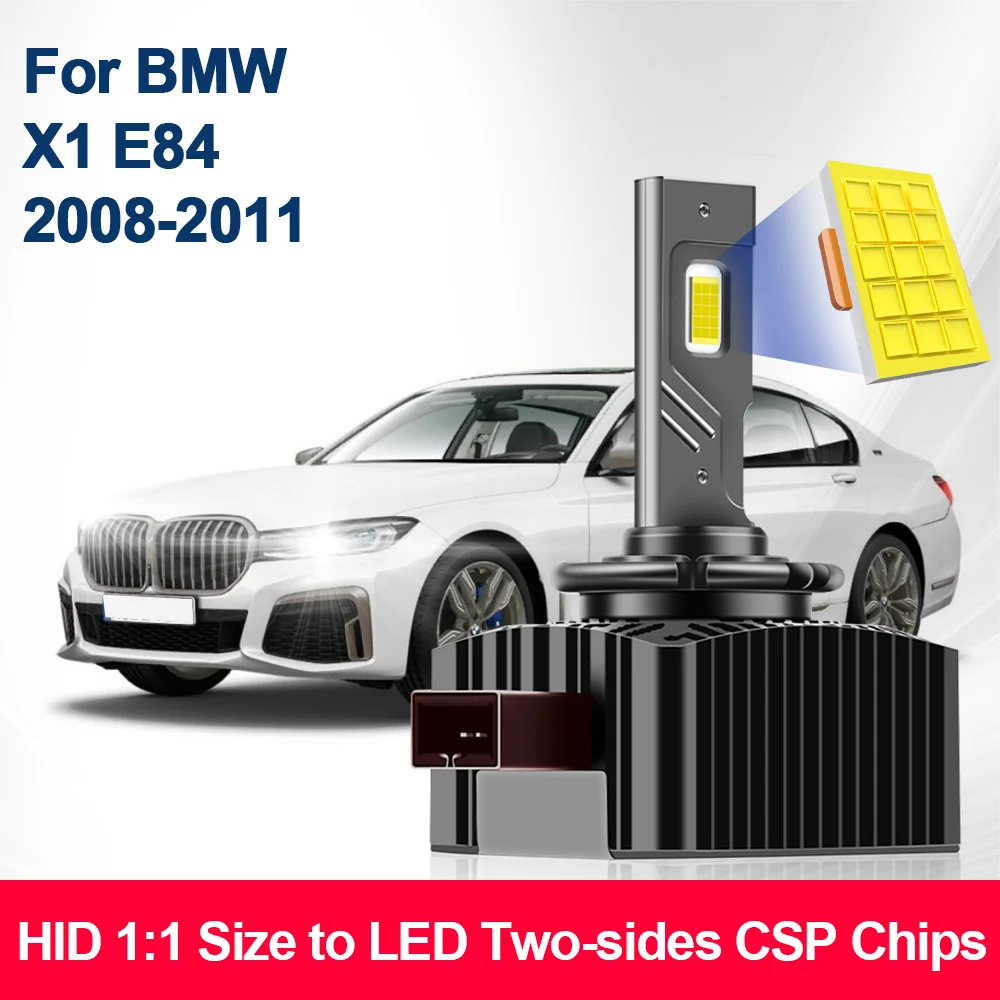 For BMW X1 E84 2008-2011 Turbo LED D1S Car Headlights 3570 CSP Chips 30000LM 110W CANbus Car Headlamp Bulbs 6000K