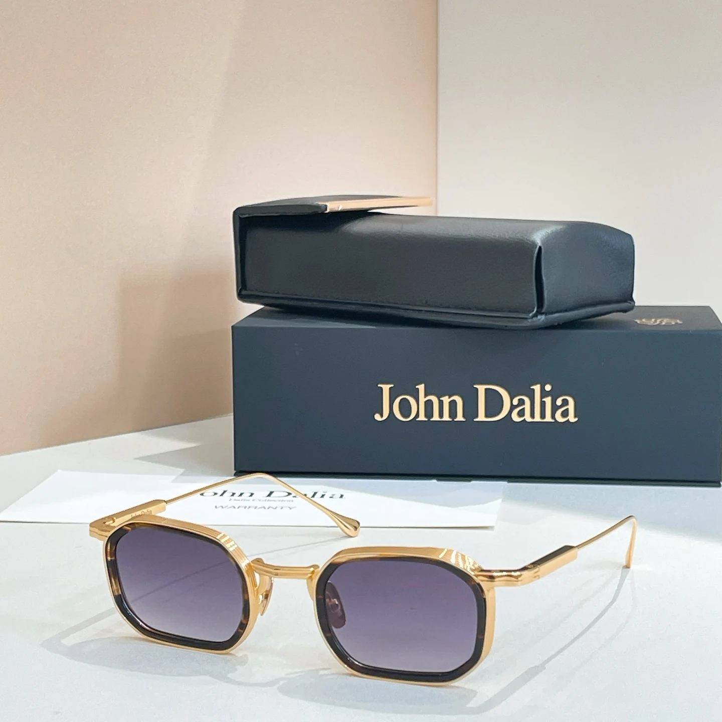 Voor JOHN DALIA JD SAMUEL Top Hoge Kwaliteit Zonnebrillen voor Heren Legering+Acetaat Montuur Modieus Design Zonnebrillen voor Dames met doos