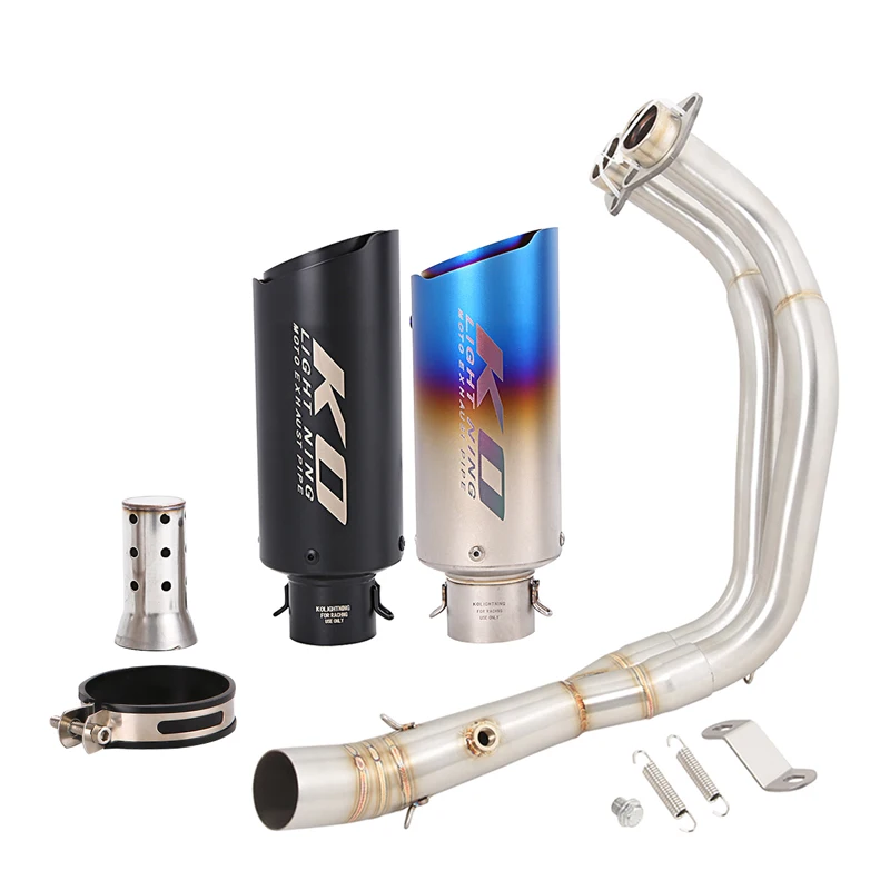 Motorcycle Full Exhaust System Header Pipe Stainless Steel Muffler For YAMAHA YZF-R7 2021-2025 MT07 FZ07 2014-2024