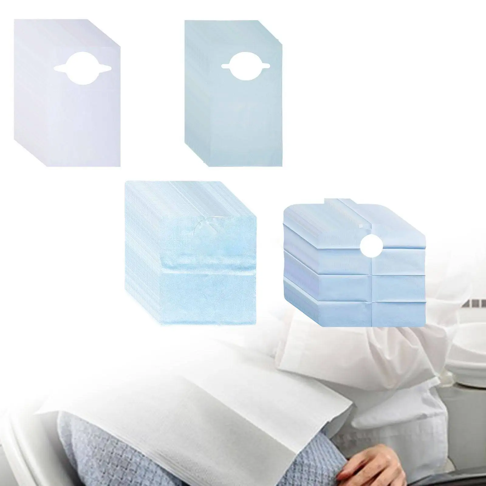 

50 шт., водонепроницаемые впитывающие нагрудники унисекс для взрослых, защита для обеденной одежды, защита для еды и питья для женщин, мужчин, пожилых людей