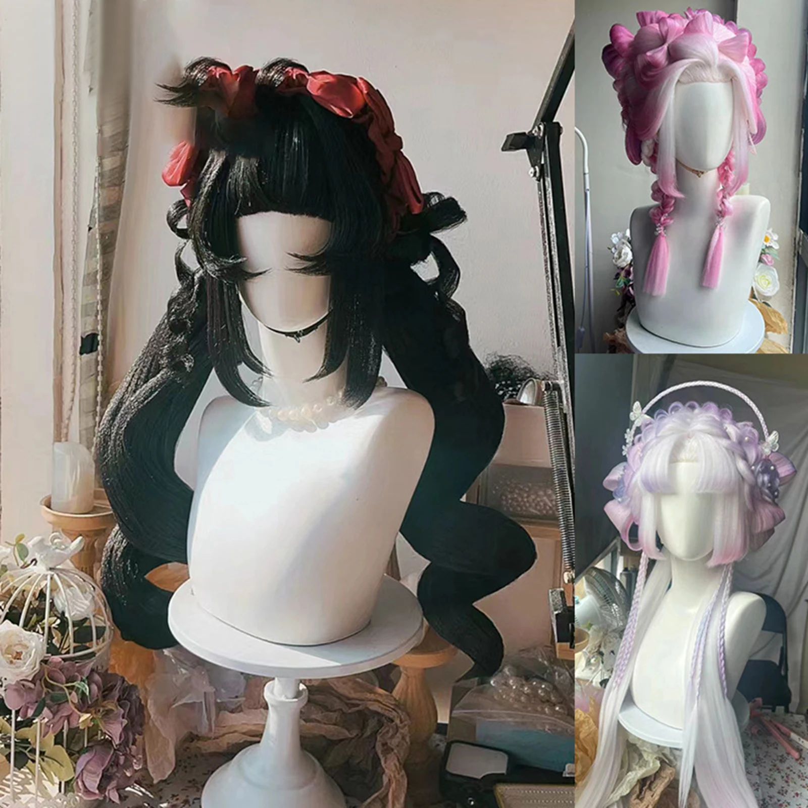 

Mannequin Head Making Holder Hair Salon Multifunctional Manikin Head Model Stand for Headset Necklace Jewelry Glasses