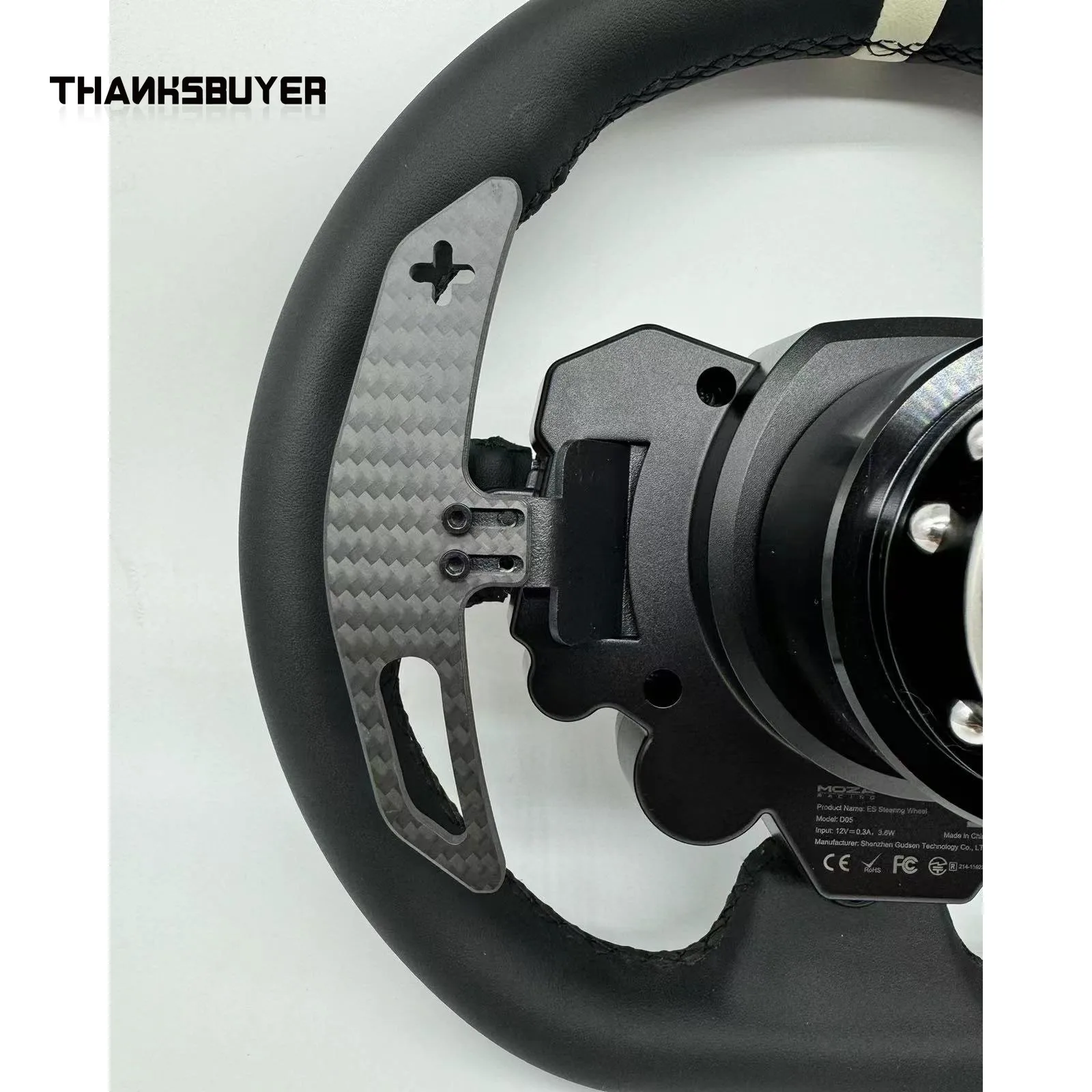 Pair of Simplayer Carbon Fiber Adjustable Paddle Shifters Kit (Type A) for MOZA R5 R3 ES ESX