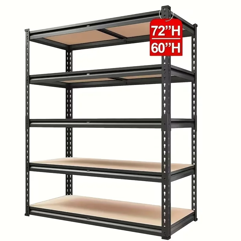60/72 Zoll Schwerlast-Metall-Lagerregal, mit einer Tragfähigkeit von 2000 Pfund pro Ebene, höhenverstellbar