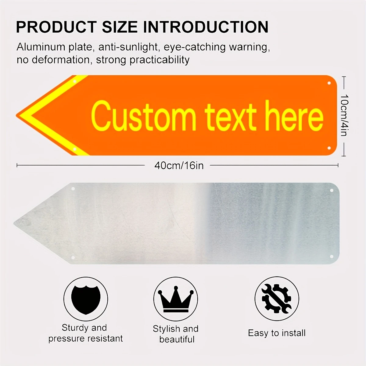 Custom aluminum directional si - Embroidery Water review and price