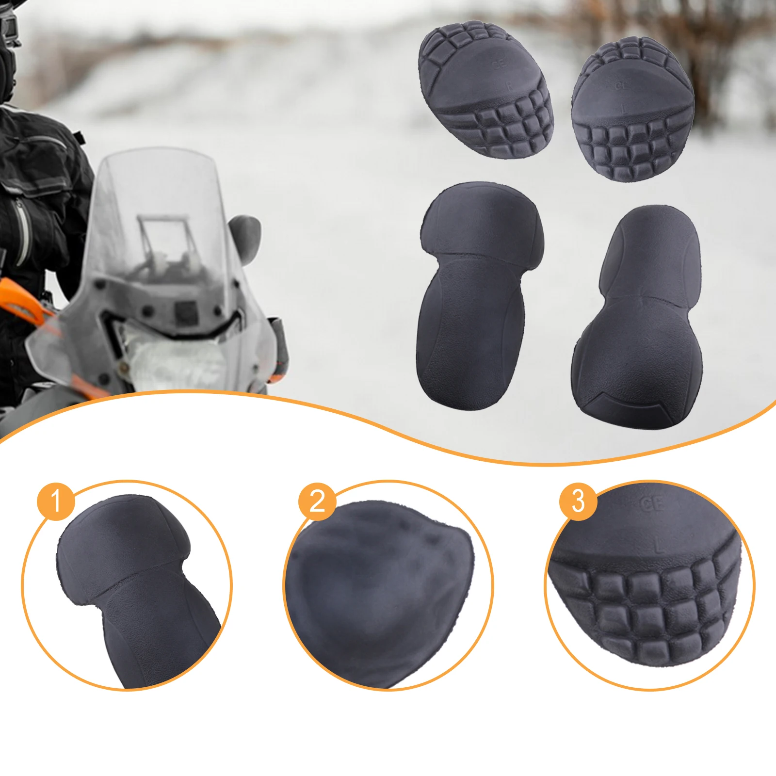 4Pcs Elbow Shoulder Pads Removable Built in Protection for Sports Work Safety Gear Armor Pads