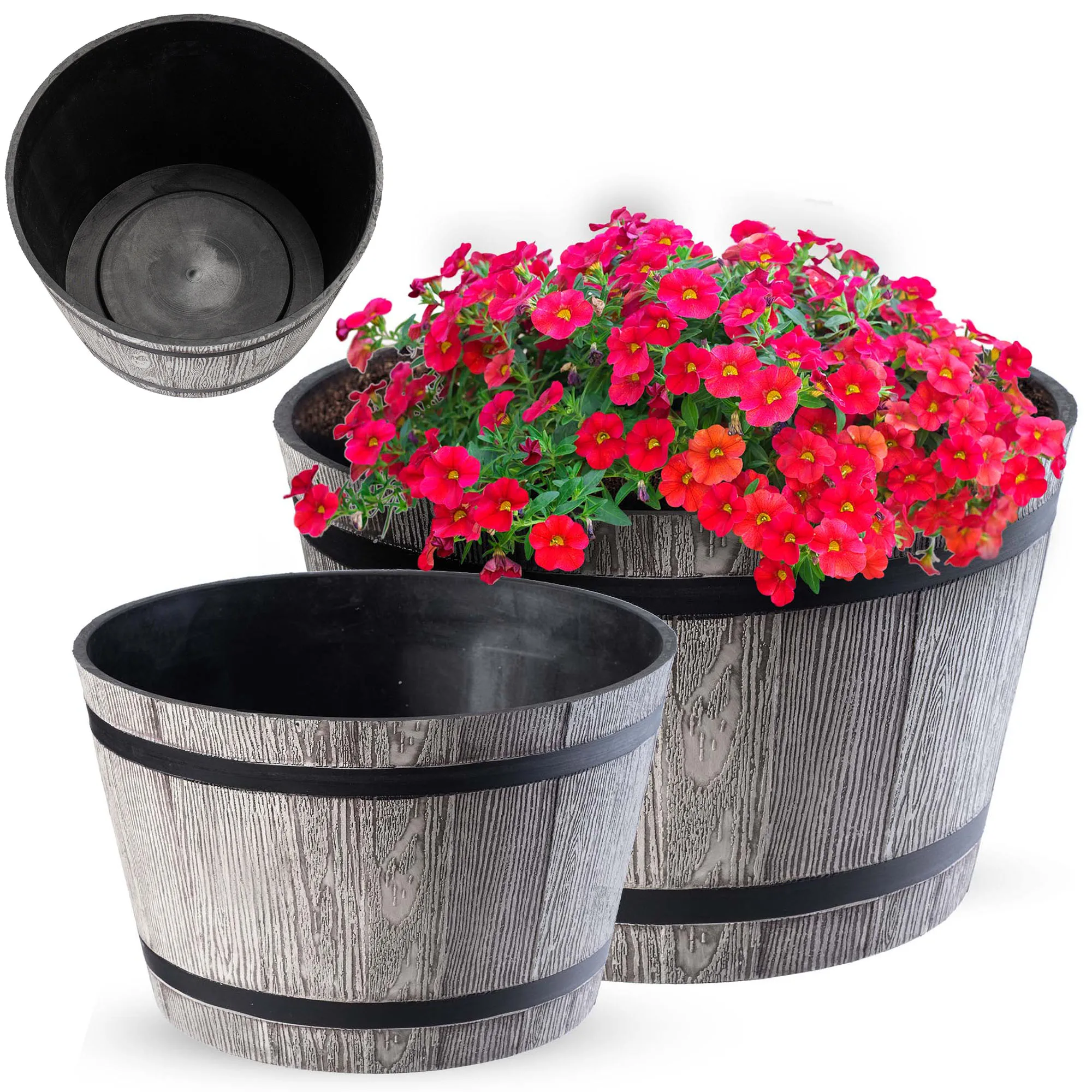 KADAX Pot Bloempot 23cm Deksel Met Pin Bloempot Plastic Tuin