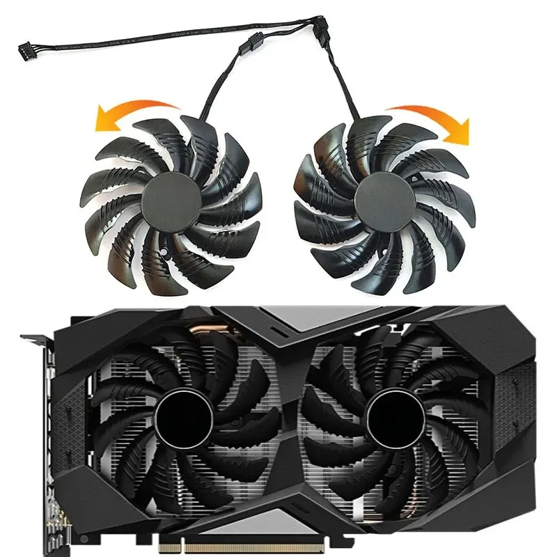 NOWY 88MM 4PIN T 129215 SU PLD09210S12HH Wentylator GPU RTX 2060 ， Dla Gigabyte RTX 2060 ， GTX 1660 1070 1060 1050 Wentylator chłodzący kartę graficzną — zdjęcie 2