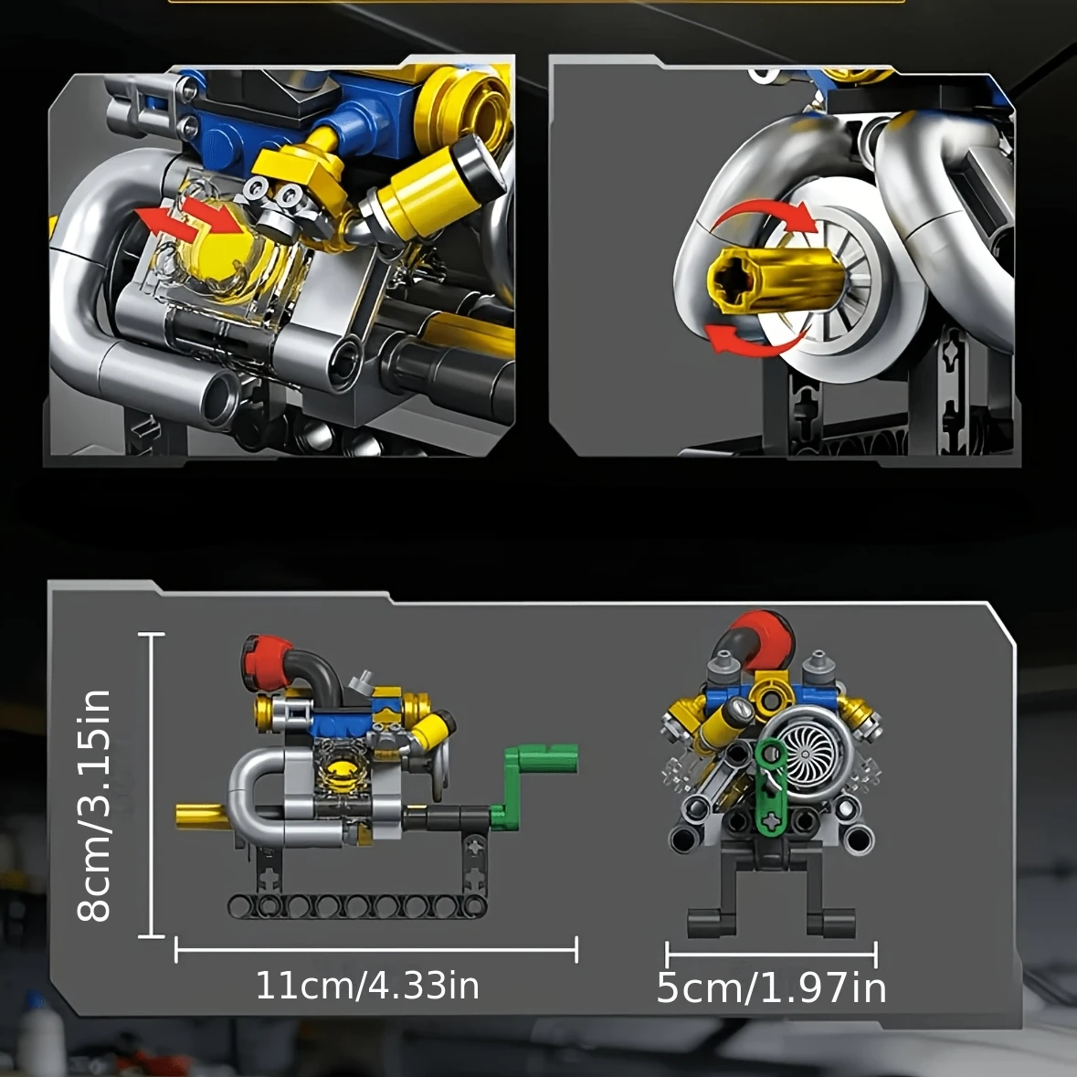 2026 DIY Tech Racing Car V8 V10 Engine Motor Building Blocks MOC Mechanical Model Education Assembly Bricks Toy Boy Friend Gift