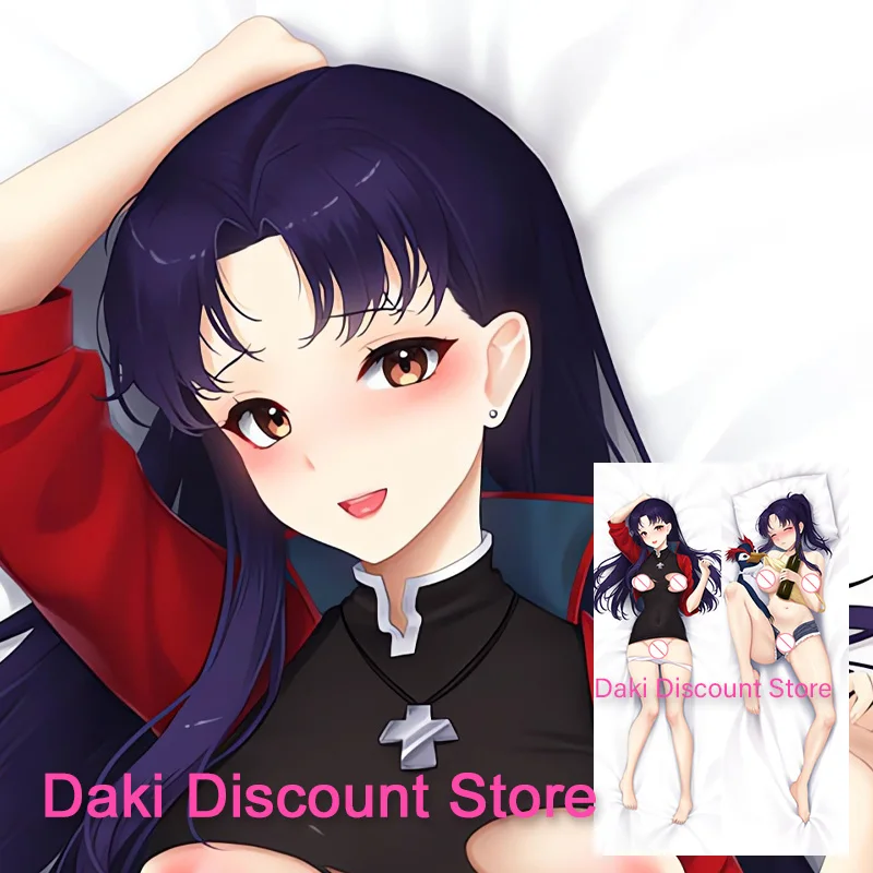 Dakimakura Misato Katsuragi EVA Anime Double Sided Print Life Size Body Pillow Cover Pillowcase Christmas Decoration