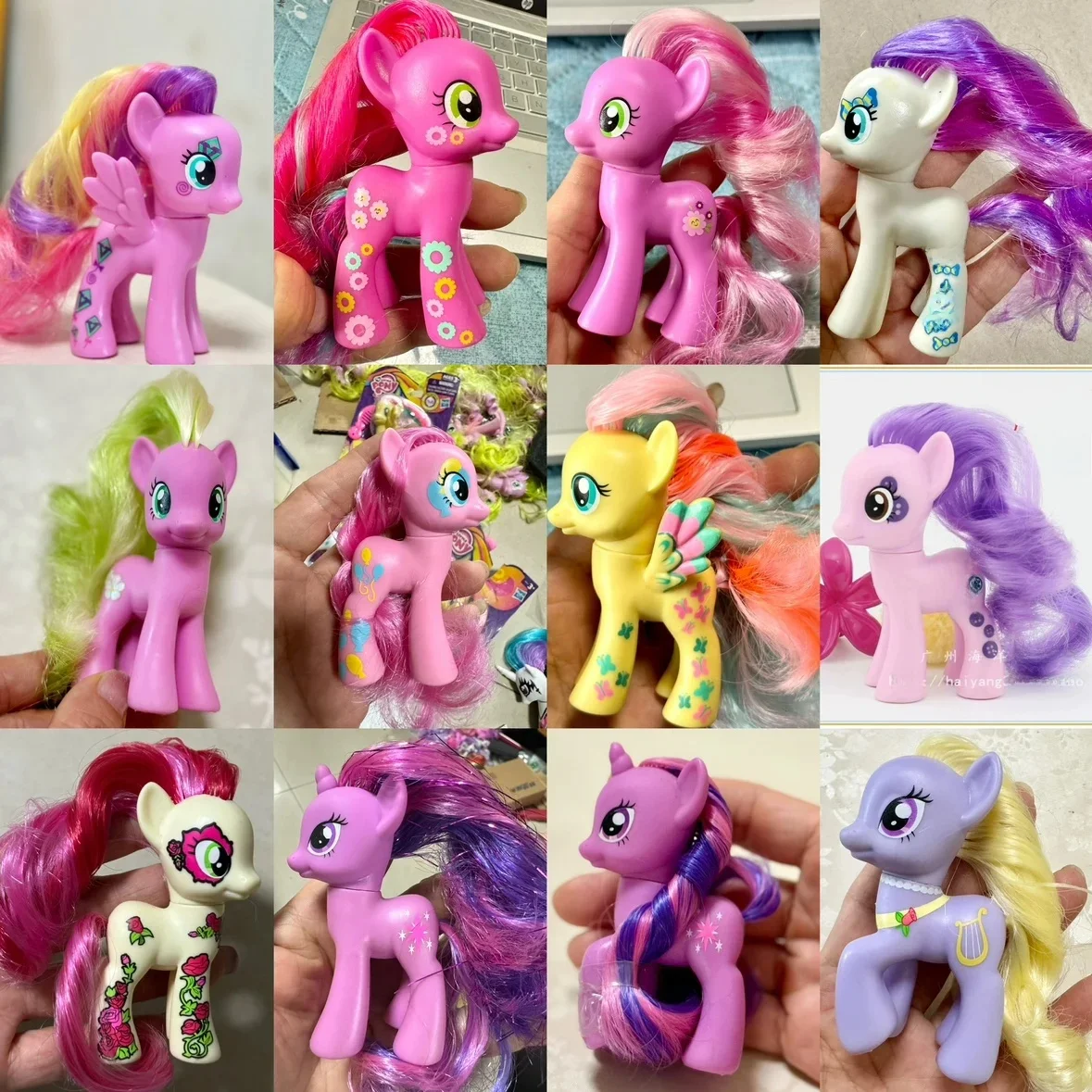 8cm Hasbro My Little Pony Twilight Sparkle Rainbow Dash Applejack YoYo Figurki akcji Kolorowe włosy Kucyk Model Zabawki Prezenty dla dzieci — 2