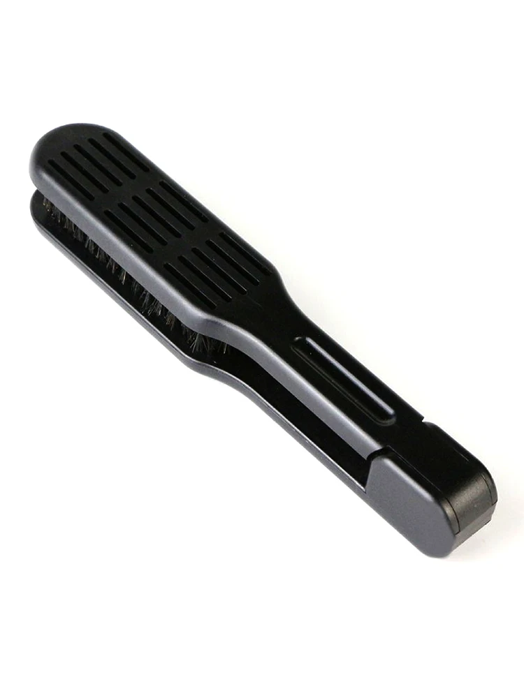 Pro Friseur Haarglätter Haarbürste Nylon Haarglättung Doppelbürsten V-Form Kamm Klemme Styling Werkzeuge DIY – Detail 9