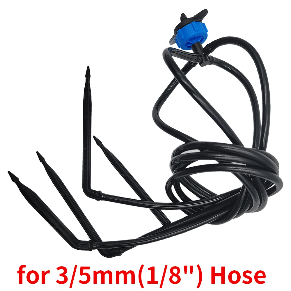 WUJIE 50PCS Bend Arrow Dripper Micro Drip Irrigation Kit Emitters for 3/5mm Hose Garden Watering Saving Micro Dripper Greenhouse