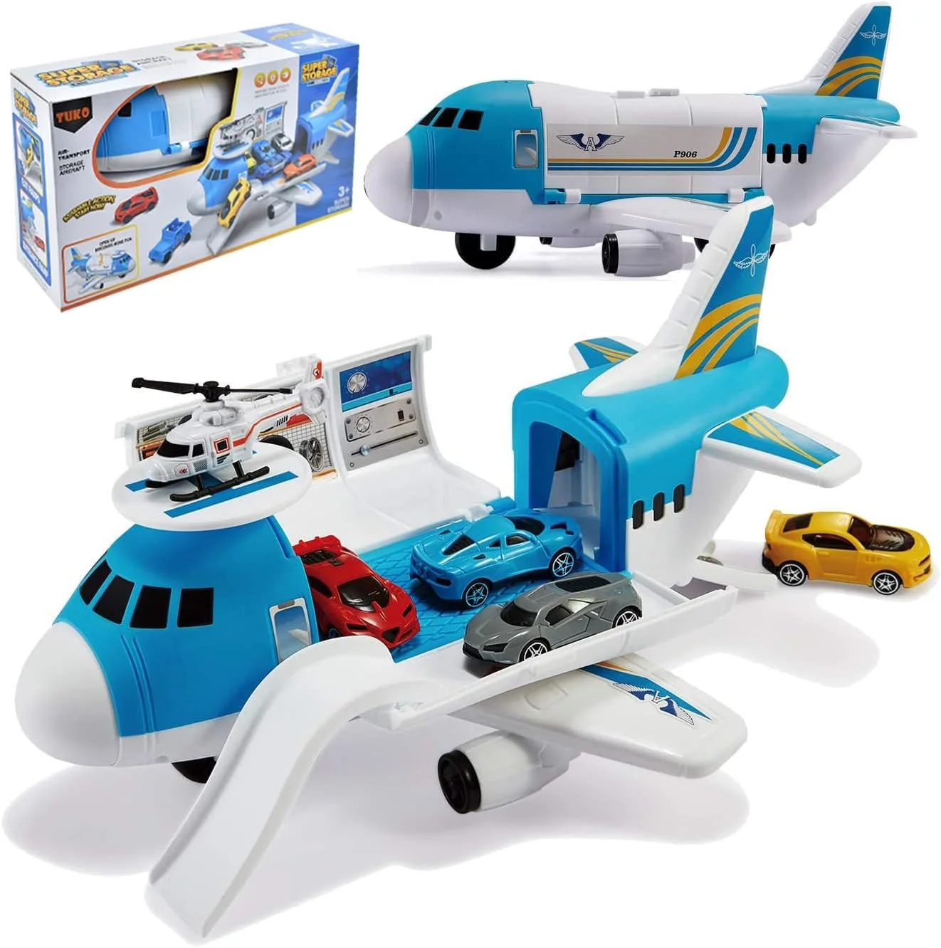 

Transport Cargo Airplane Car Toy Play Set for 3+ Years Old Boys and Girls