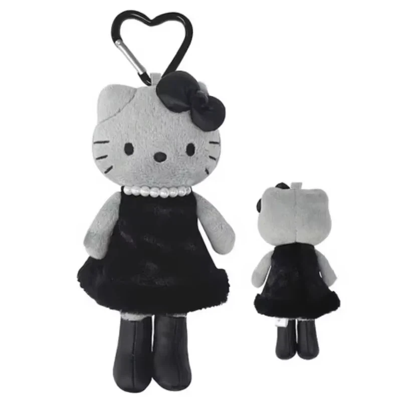 Niedliche Anime-Figur Kuromi Ugly Fish Vollschwarz Dunkelgrau Carbon Black Serie Plüsch-Schlüsselanhänger Anhänger Spielzeug Taschen-Deko Geschenk für Fans – Detail 3