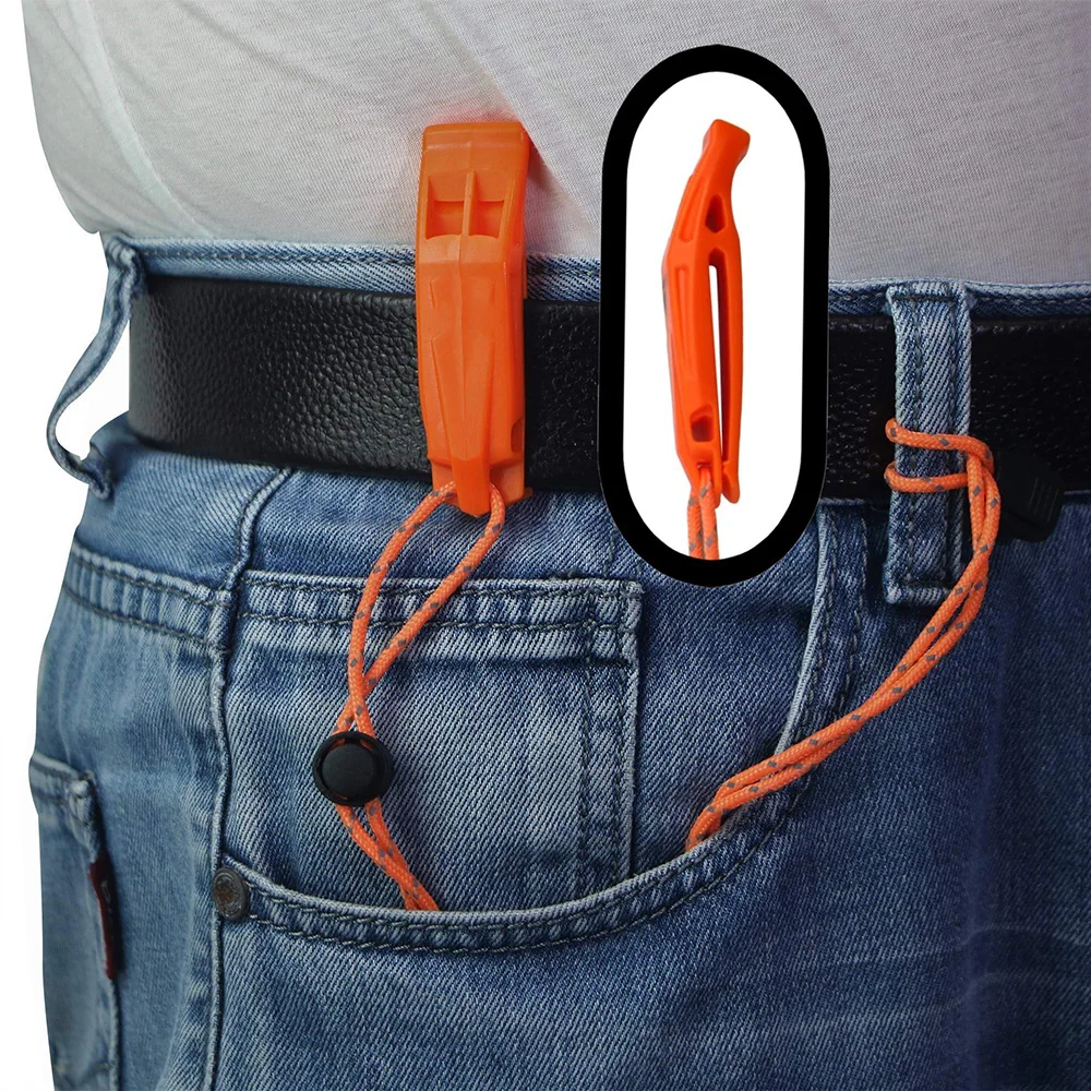 

Emergency Whistles with Lanyard Safety Whistle Survival Shrill Loud Blast for Kayak Life Vest Camping Hiking Rescue Signaling