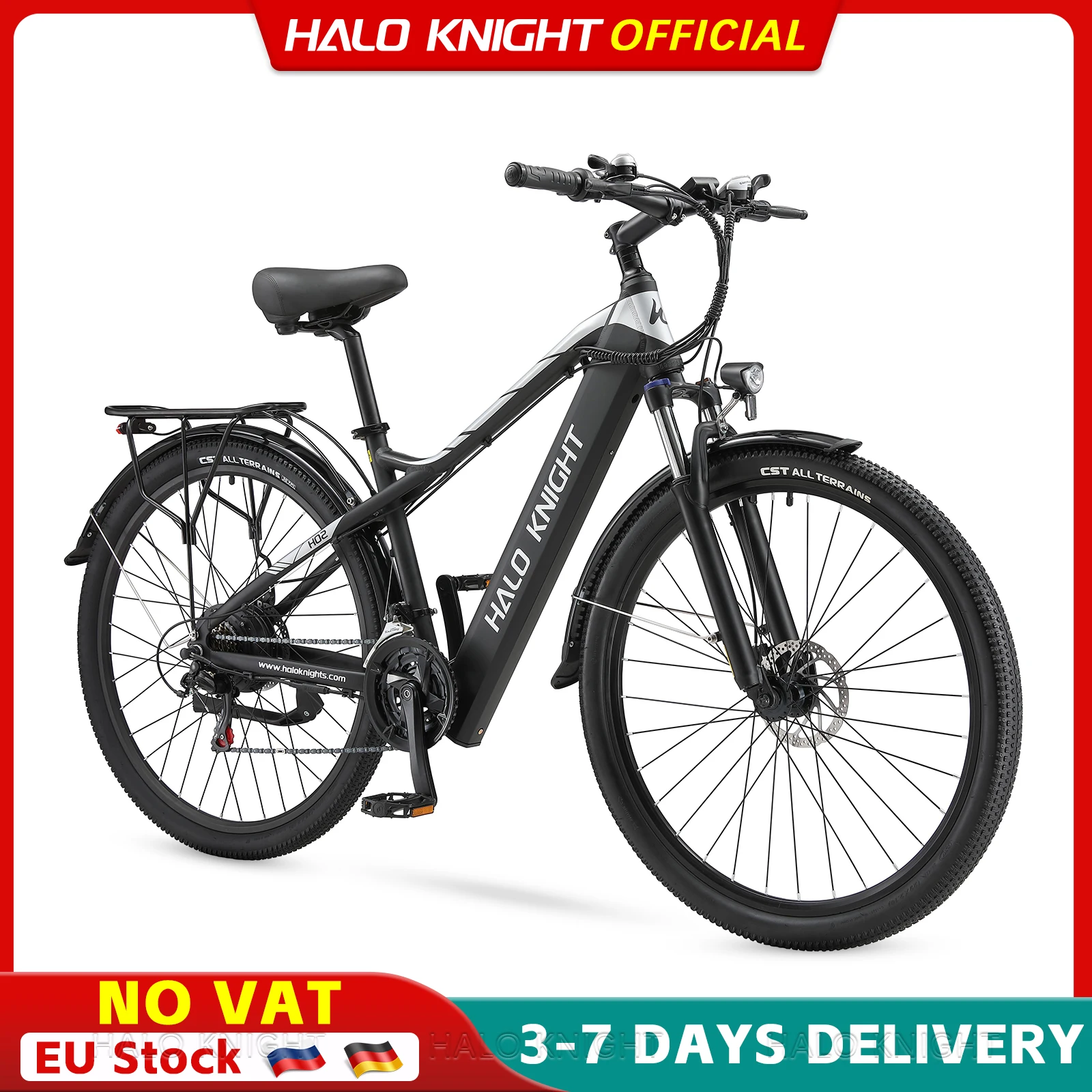 Vélo électrique haut de gamme HALO KNIGHT H02 pour adultes, 29 pouces, 48V 750W 16AH, vélo électrique 50KM/H, vélo électrique rapide, moto puissante et bon marché