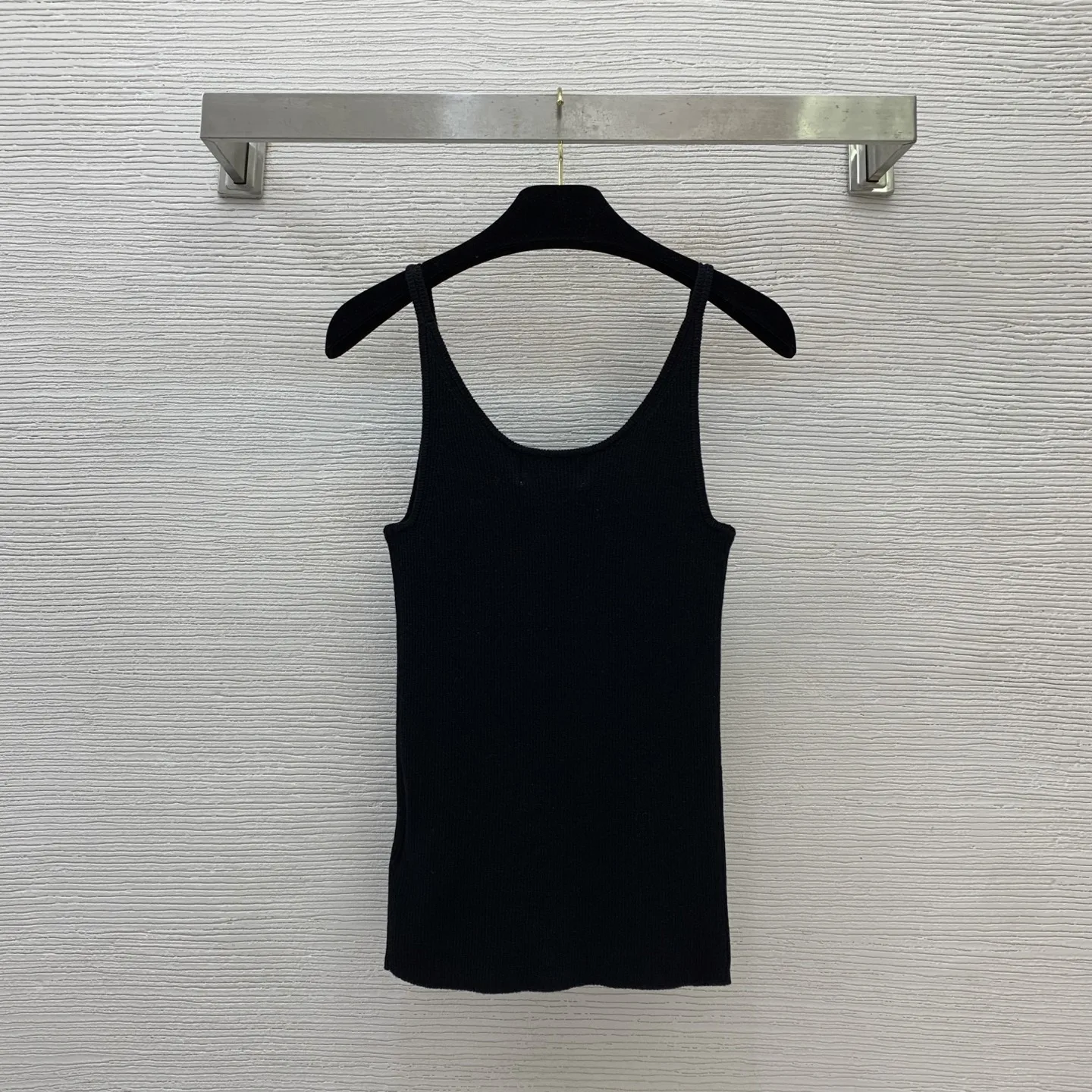 

2025 new high elasticity slim fit and slimming knitted vest with camisole top, women's base top for summer