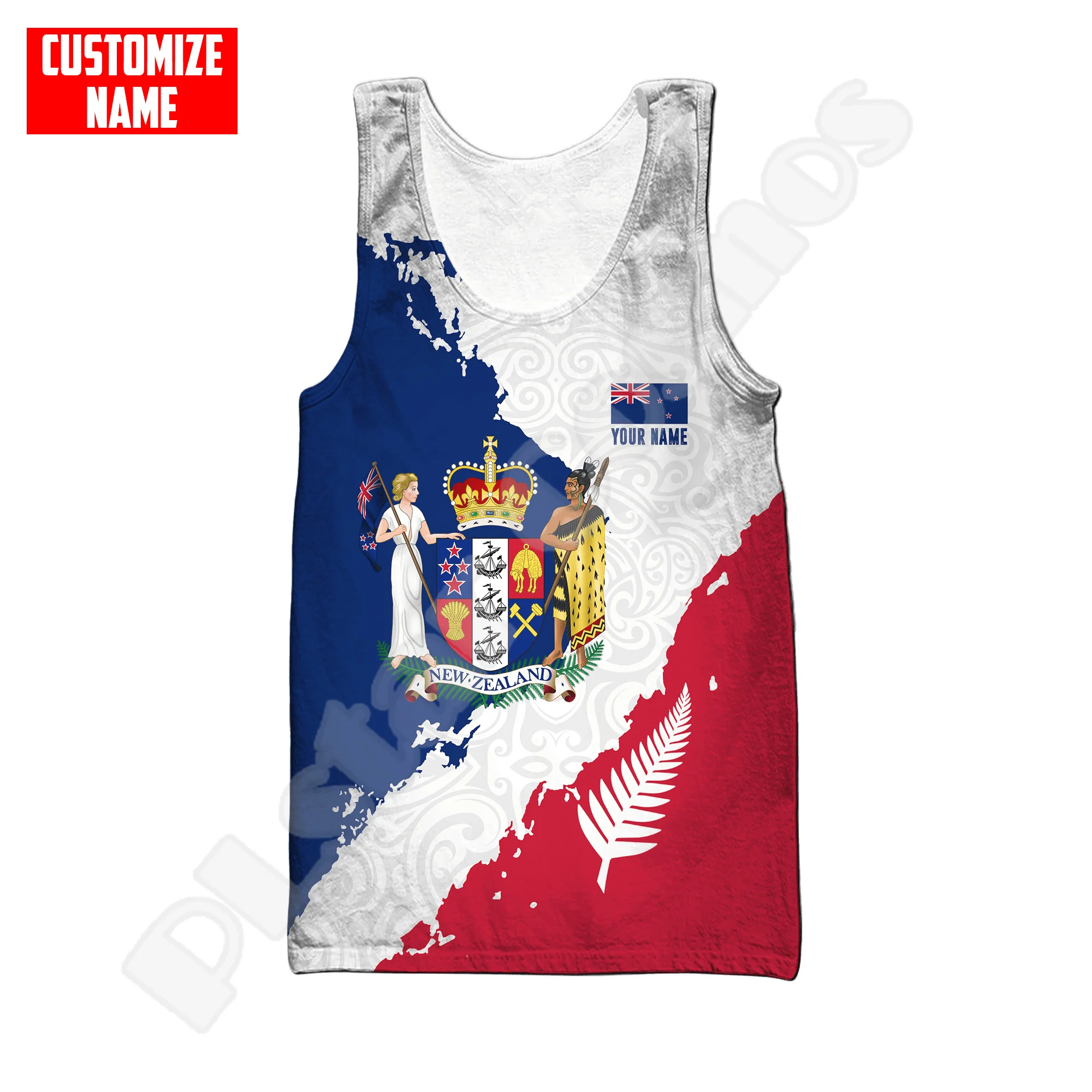 

Custom Name Country Flag New Zealand Aotearoa Maori Tattoo Retro 3DPrint Summer Harajuku Casual Funny Vest Sleeveless TankTop X1