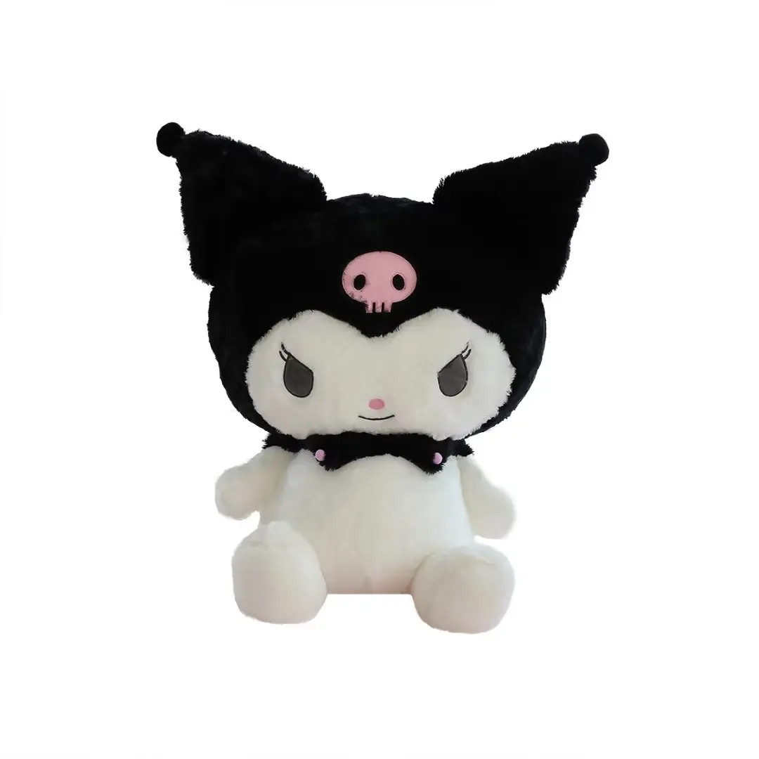 Big Size Sanrio Kuromi Plush Toys Kawaii Stuffed Kuromi Plush Doll Anime Cartoon Ragdoll Dol Home Decor Girls&kids Kid Gift