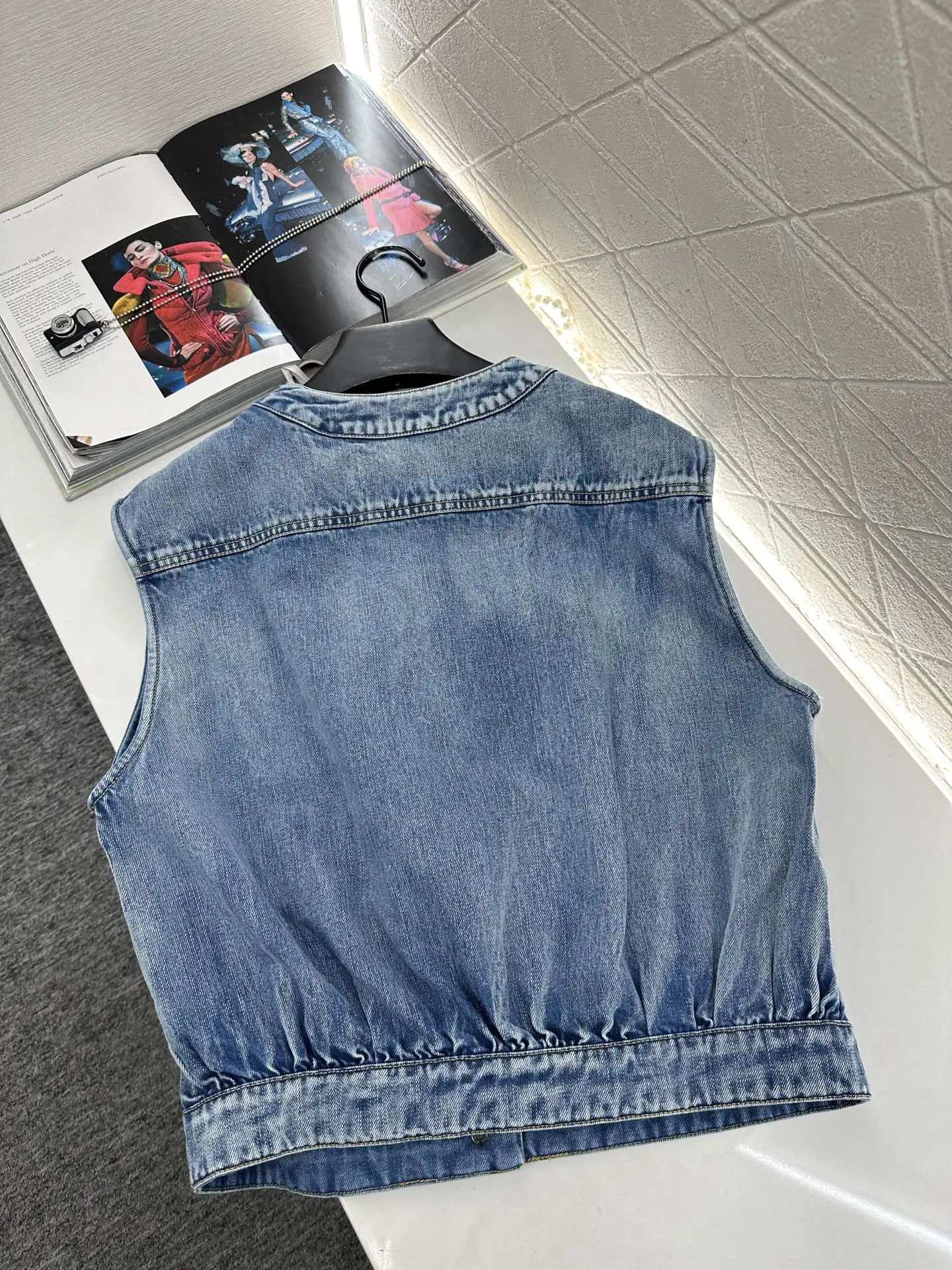 

Женский ковбойский жилет с бантом на запуск нового продукта 2025 года, саржевый хлопковый многоразовый модный и красивый ковбойский жилет