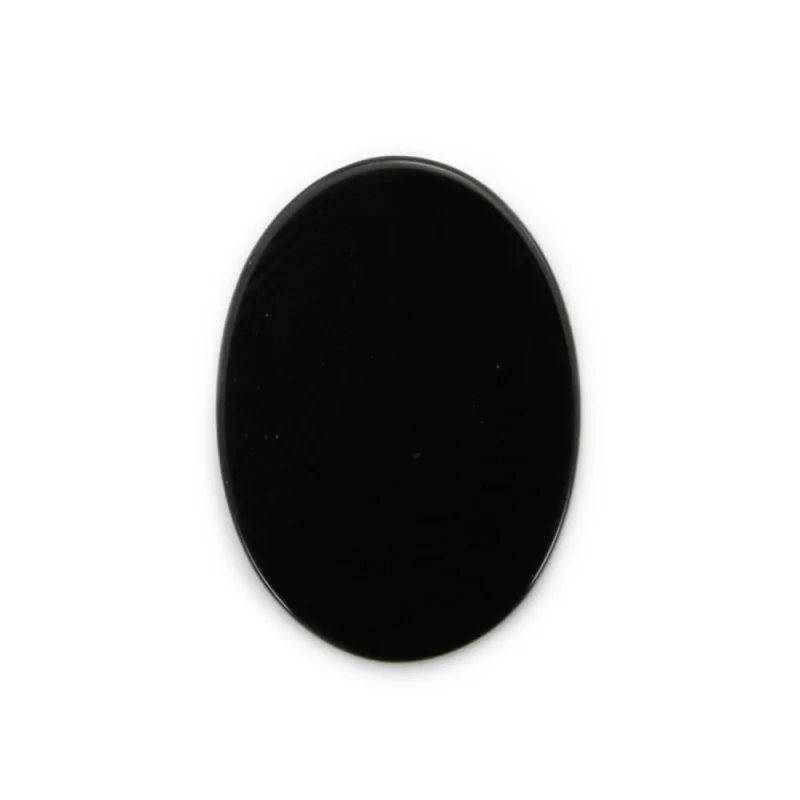 5pcs Black Agate Flat Oval 6x8-18x25mm Cabochon Loose Stones for Jewelry Making Ring Pendant DIY