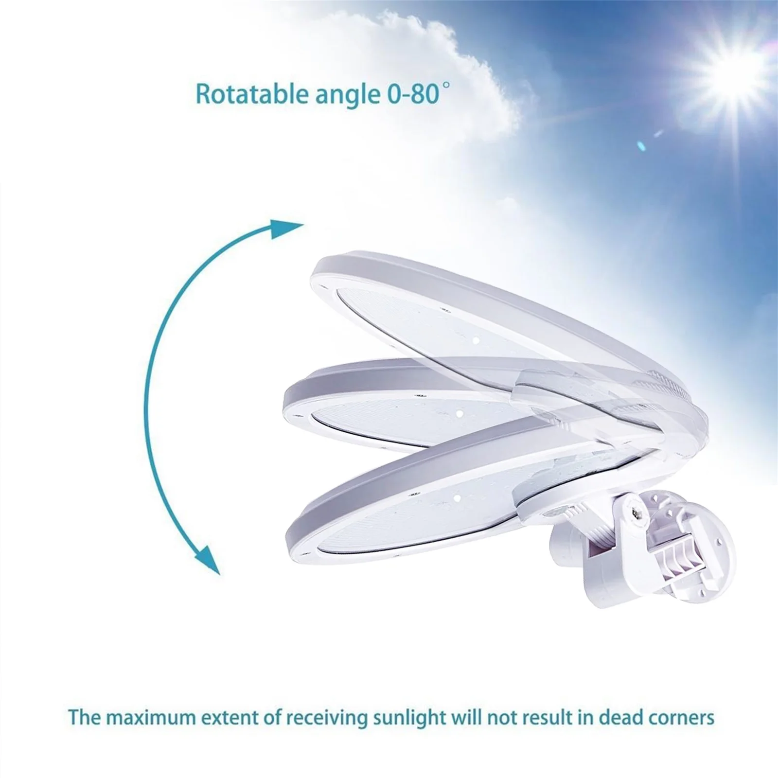 ACMESHINE 56LED Waterproof IP65 Solar 80° Rotatable Wall Light Waterproof Motion Sensor Lamp Outdoor Lighting Path Street Light