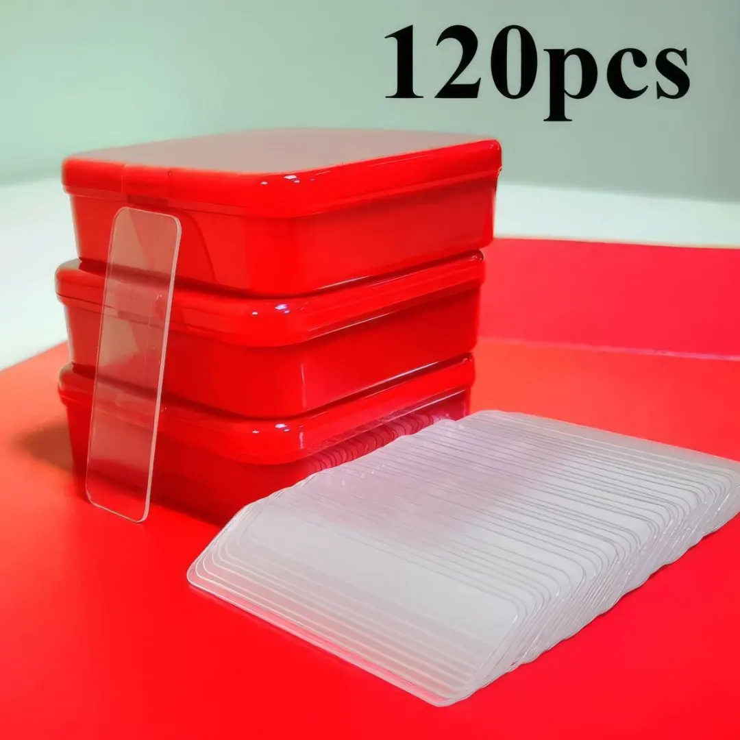 120pcs Heavy Duty Double-Sided Tape For Easy And Removable Hanging Pictures And Carpets Traceless Double-Sided Tape Transparent