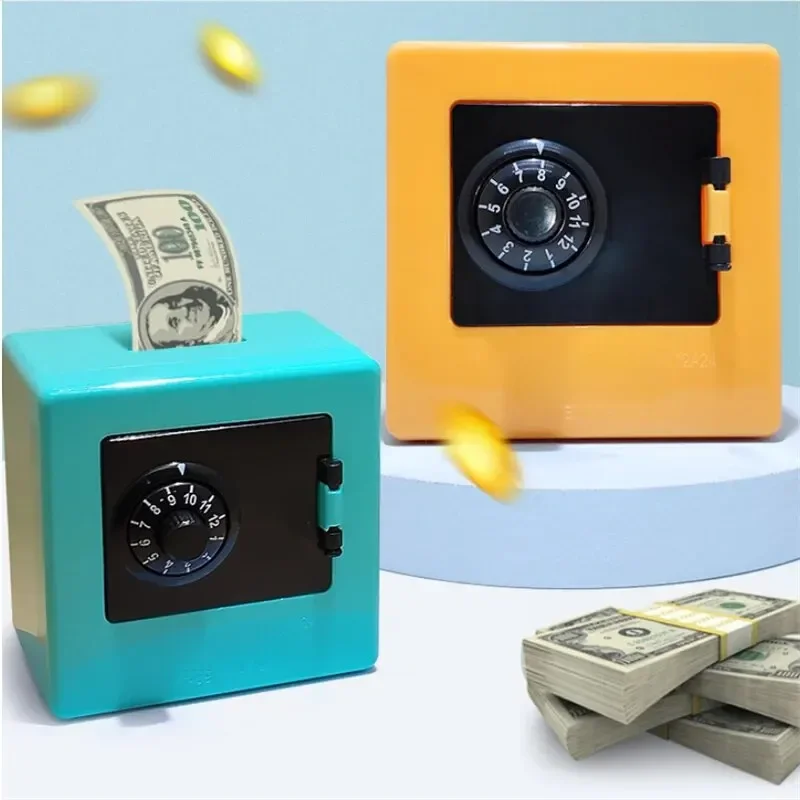 Mini Bank skarbonka Retro bankomat obrotowe hasło gotówka skarbonka na monety Bank sejf automatyczne depozyt banknot prezent bożonarodzeniowy — zdjęcie 2
