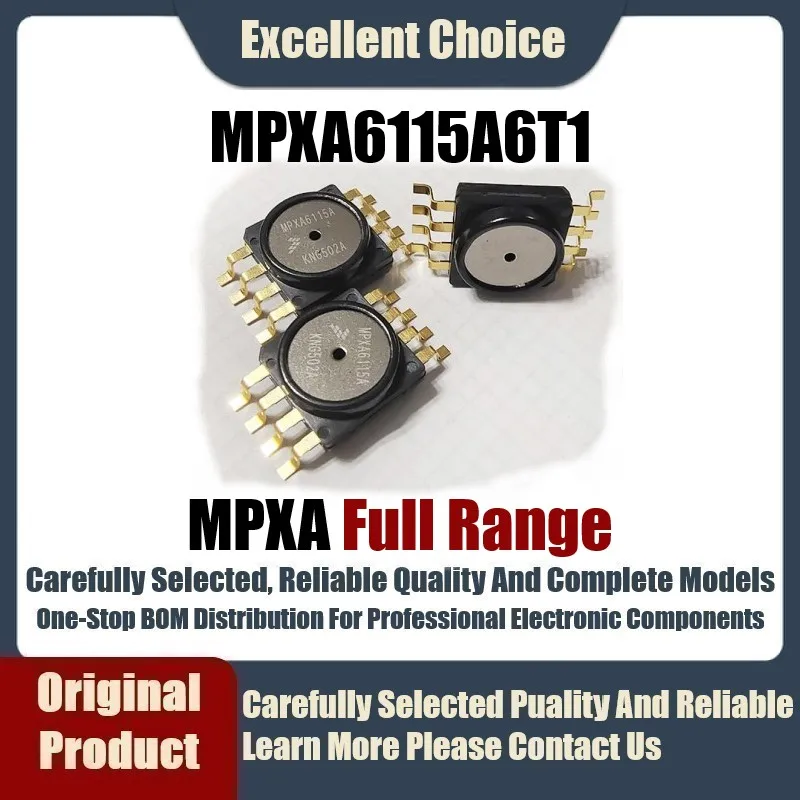 1-5Pcs/Lot Original Product MPXA6115A6T1 MPXA6115A6U MPXA6115A Package SOP-8 Pressure Sensor Module Absolute 15kPa-115kPa