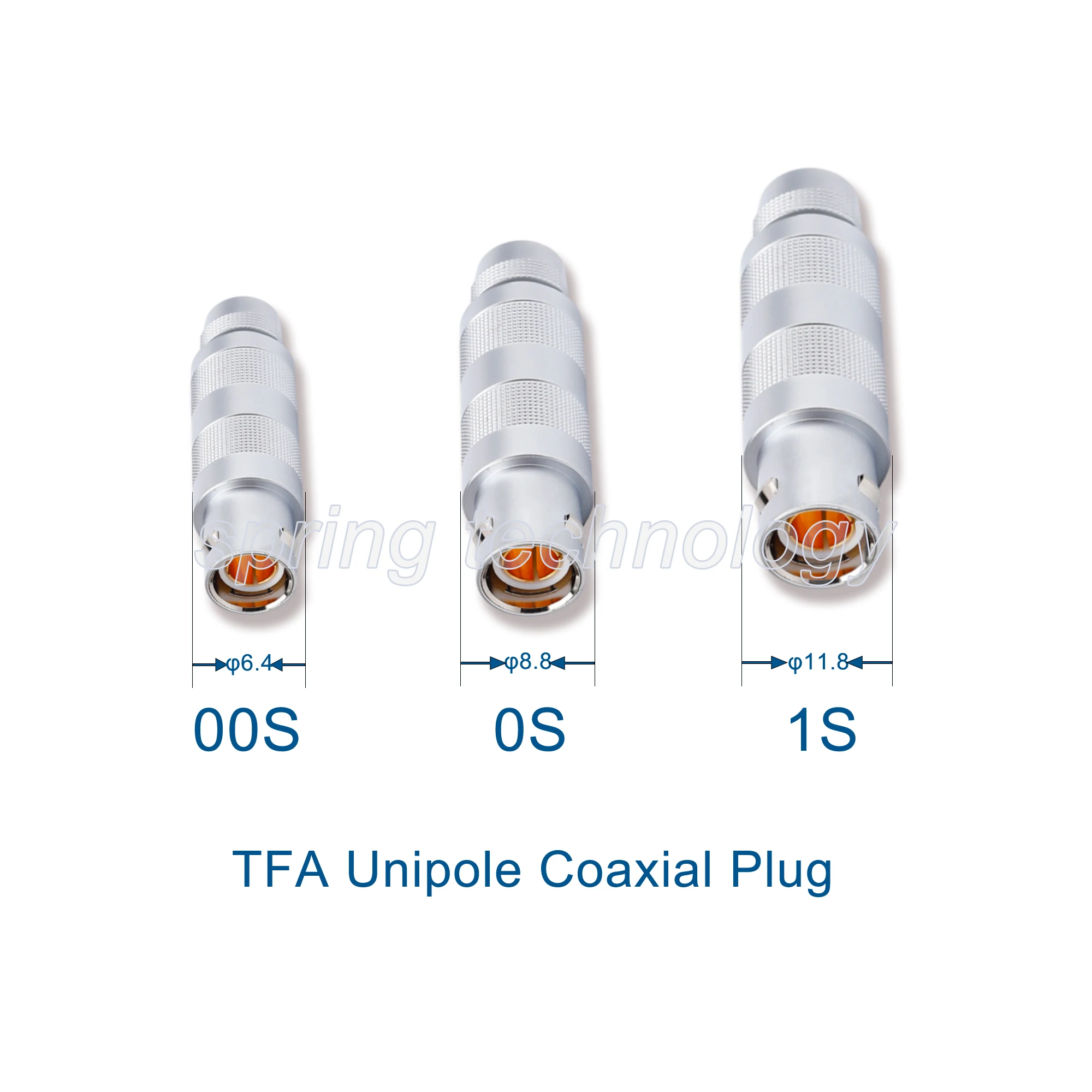 TFA/FFA.1S Push-pull Self-latching Circular Miniature Unipole Coaxial Plug(50Ω) , TFA/FFA.1S.250.CTAC** Cable Mounted Connector