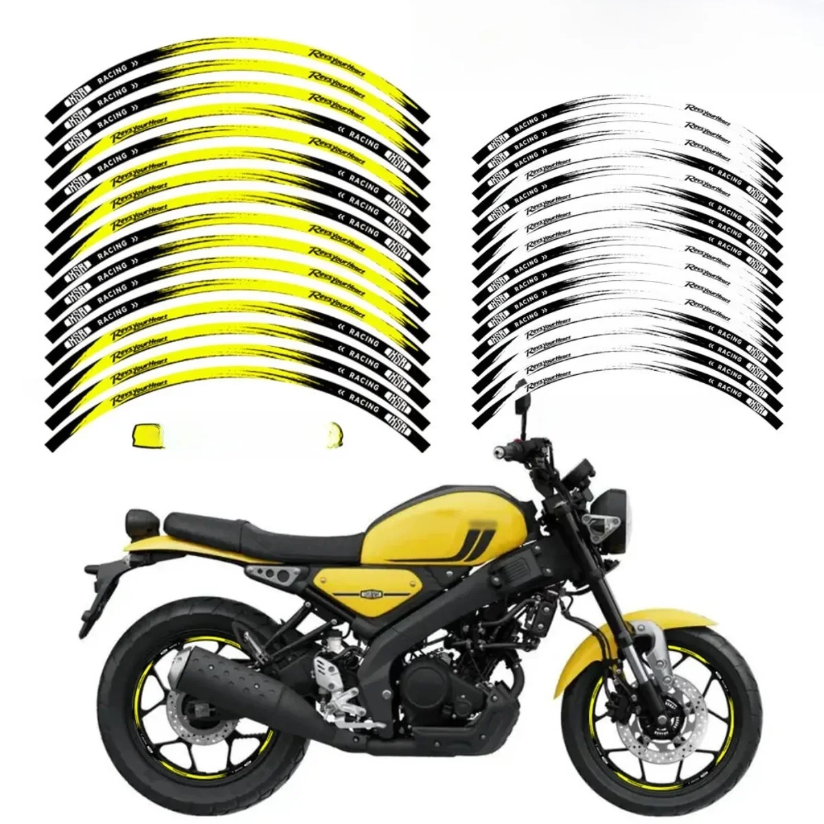 Autocollants réfléchissants pour moyeu de roue de moto, bande à rayures pour jante de pneu, accessoires de moto, pour Yamaha XSR 125 155 700 900