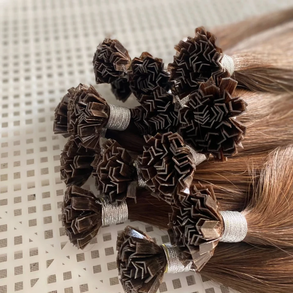 K تلميح وصلات شعر الكيراتين الشعر البشري 14A الانصهار الشعر التمديد إيطاليا الكيراتين آلة الغراء ريمي 12-24 بوصة 30 50 جرام/الحزمة