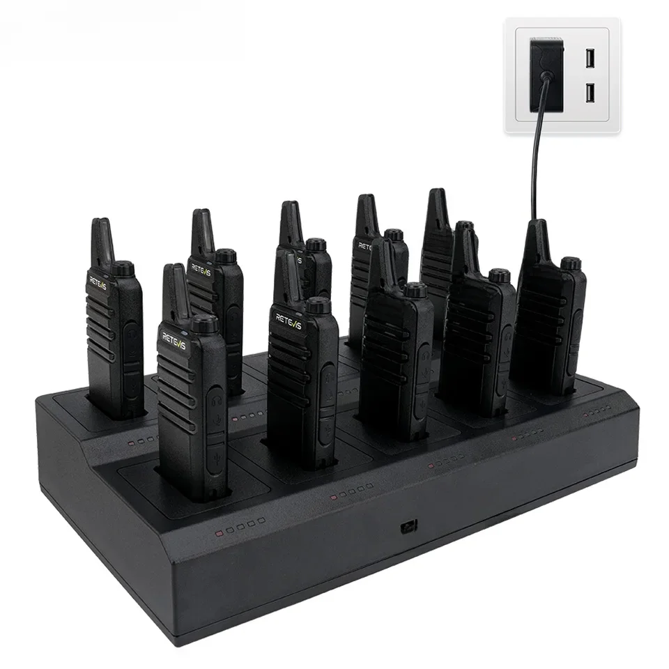 10 szt. Hurtowo Mini Walkie Talkie Retevis, ładowalne radiotelefony dwukierunkowe RT622 PMR446, radio do hotelu, restauracji, handlu detalicznego — zdjęcie 2
