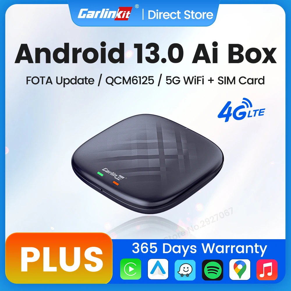 CarlinKit CarPlay Ai Box Android 13 Plus or Android 11 Smart Car Box Android Auto Wireless CarPlay 4GLTE for Audi Mazda VW Haval