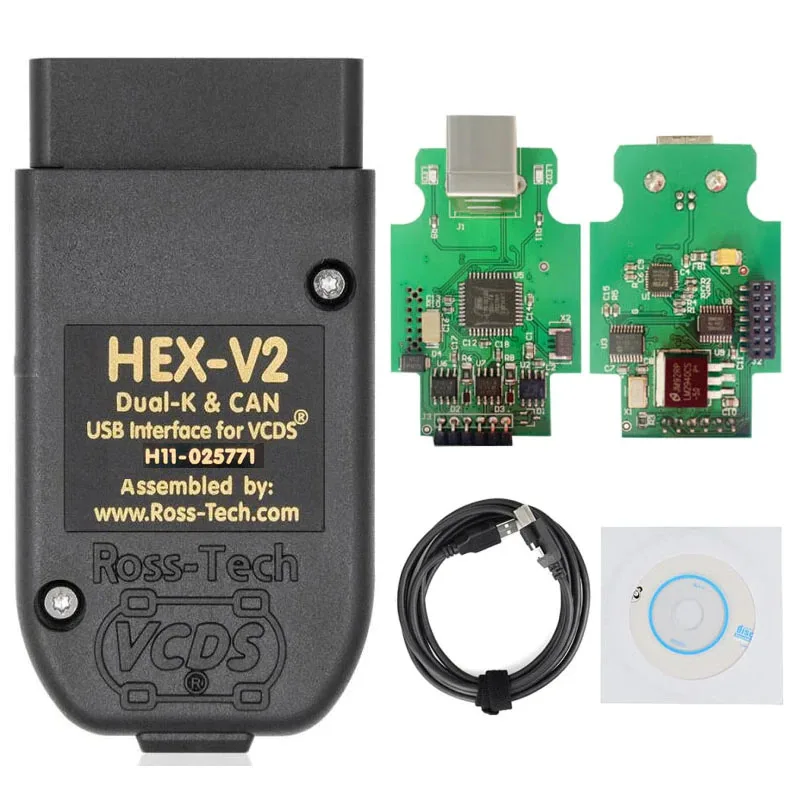 Диагностический сканер Vagcom22.9, Vag Super Com VCDS Hex V2 Can, Obd2 сканер для VW Audi, французский, итальянский, немецкий, польский
