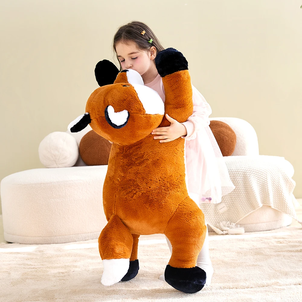 IKASA Giant Fox knuffeldier knuffel, 30" groot groot zacht speelgoed voor kinderen meisjes jongens vriendin kinderen