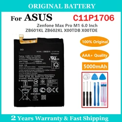 100% Original 5000mAh ASUS C11P1706 Battery For ASUS Zenfone Max Pro M1 6.0 Inch ZB601KL ZB602KL X00TDB X00TDE Batteria + Tool